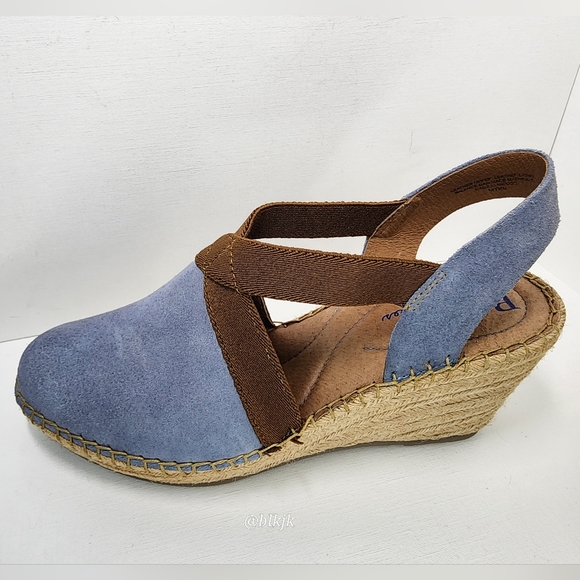 Born Suede Espadrilles Size 8 EUC *Blue/Brown* - Picture 5 of 9